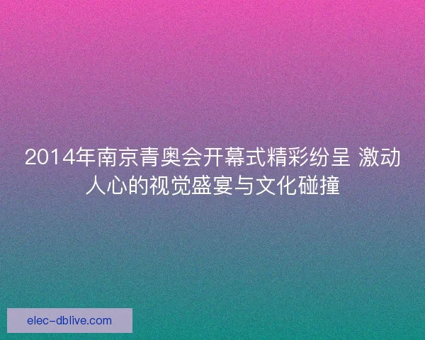 2014年南京青奥会开幕式精彩纷呈 激动人心的视觉盛宴与文化碰撞